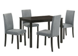 Worland Compact 5-Piece Dining Set – Espresso