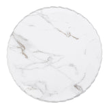 Fresco Ceramic Marble-Look Side Table – White, view 3