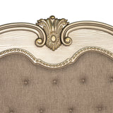 Fromberg Traditional Sleigh Bed & Bedroom Set with Marble Tops – Gold Champagne, view 10