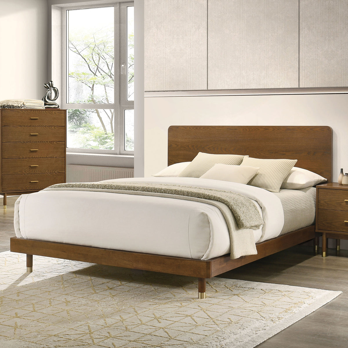 Romford Mid-Century Modern Twin & Full Bed & Youth Bedroom Set - Full Bed Only