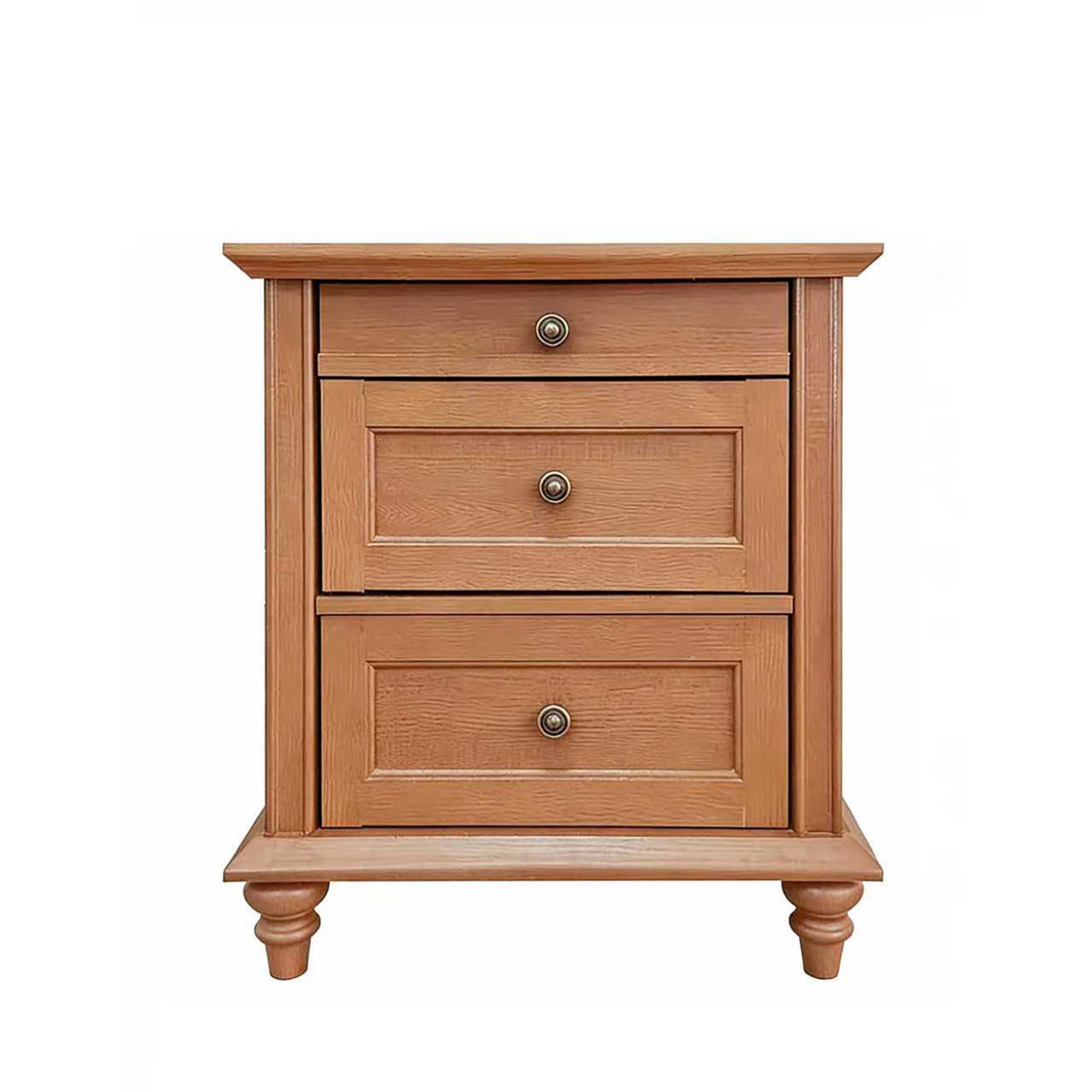 Hyde Traditional 3-Drawer Nightstand with Solid Wood Legs – view 4