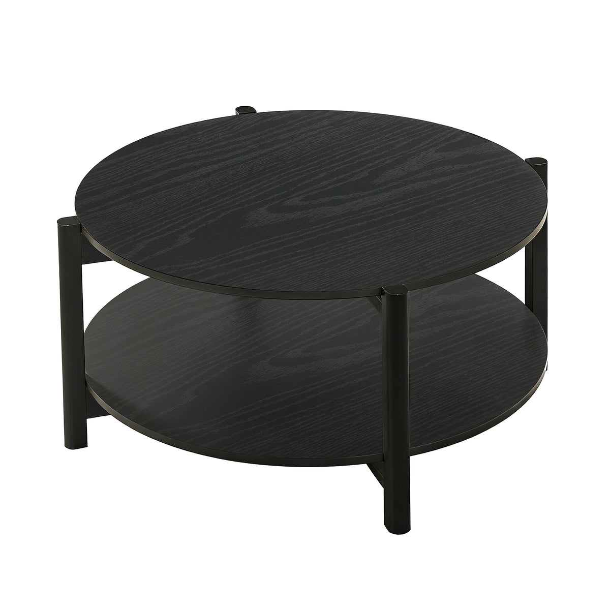 Hyde Transitional Coffee & End Tables - Round Coffee Table, Round End Table or Storage Coffee Table
