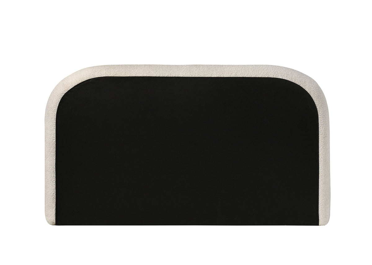 Whitnash Contemporary Round-Profile Upholstered Platform Bed – view 5
