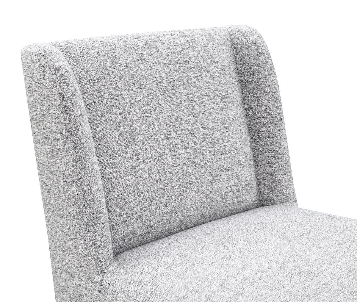 Fede Contemporary Wingback Upholstered Dining Chair with Casters – view 15
