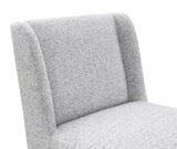 Fede Contemporary Wingback Upholstered Dining Chair with Casters – view 15