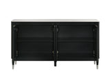 Maidstone Contemporary 71" Server with Sintered Stone Top & Reeded Panels – Black/White, view 2
