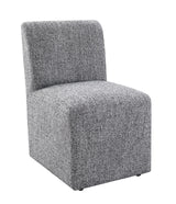 Tona Upholstered Dining Side Chairs with Casters (Set of 2) – view 5
