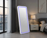 Katlyn Hollywood Glam LED Floor Mirror with Bluetooth Speaker - White