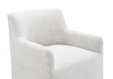 Fico Barrel-Back Upholstered Dining Arm Chair with Casters – view 18