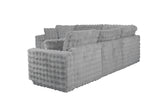 McKenna Modular L-Shaped Sectional with Faux Fur Contrast – view 9