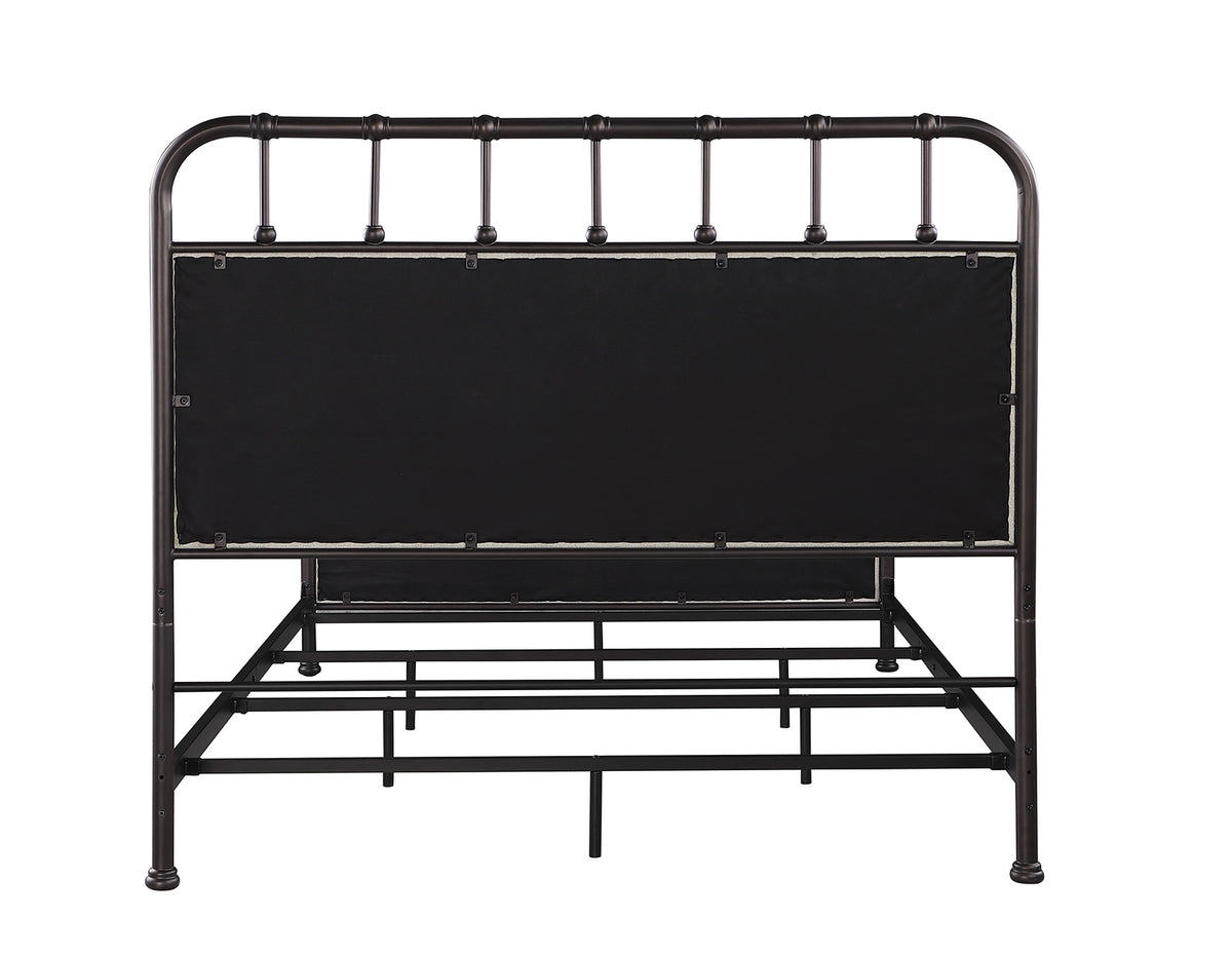 Passini Industrial Upholstered Metal Bed – view 5