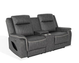 Arturus Transitional Power Reclining Sofa, Loveseat & Recliner - LED Lights & Storage Console