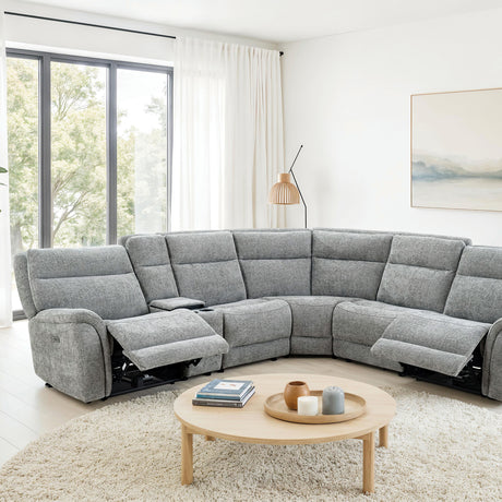 Mattheus Oversized Power Reclining Sectional - Gray