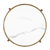 Kerna Contemporary Sintered Stone Coffee & End Tables - Forged Steel in Matte Gold or Gunmetal