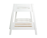 Kallen Contemporary Twin over Full Bunk Bed with Angled Ladder - Solid Pine, Optional Mattresses