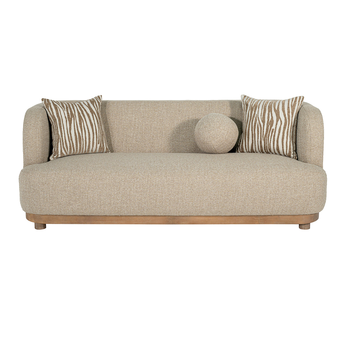 Sarabi Contemporary Sofa, Loveseat & Chair with Plinth Wood Base – view 5