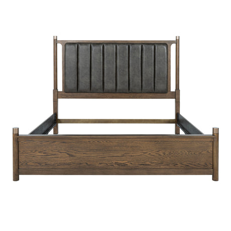 Newent Two-Tone Channel-Tufted Bed & Bedroom Set – Dark Walnut, view 7
