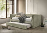 Upney Fully Upholstered Twin Daybed with Trundle - Light Green