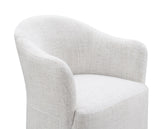 Sema Contemporary Barrel-Back Upholstered Dining Arm Chair with Casters – view 19