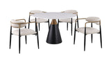 Hobro Round Stone-Top Game & Dining Table Set – view 10