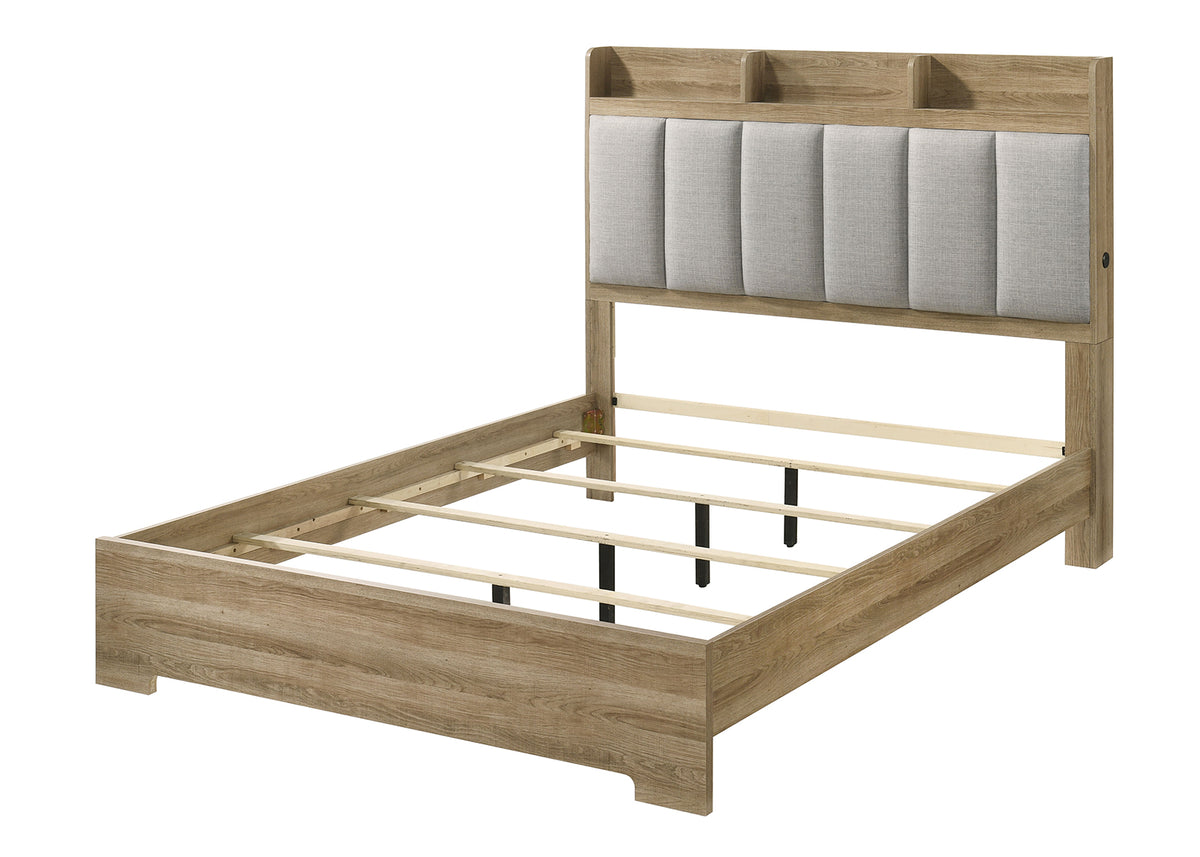Posey Channeled Upholstered Shelf Bed & Bedroom Set – view 6