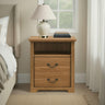 Amble Rustic Open-Shelf Nightstand - Single Nightstand
