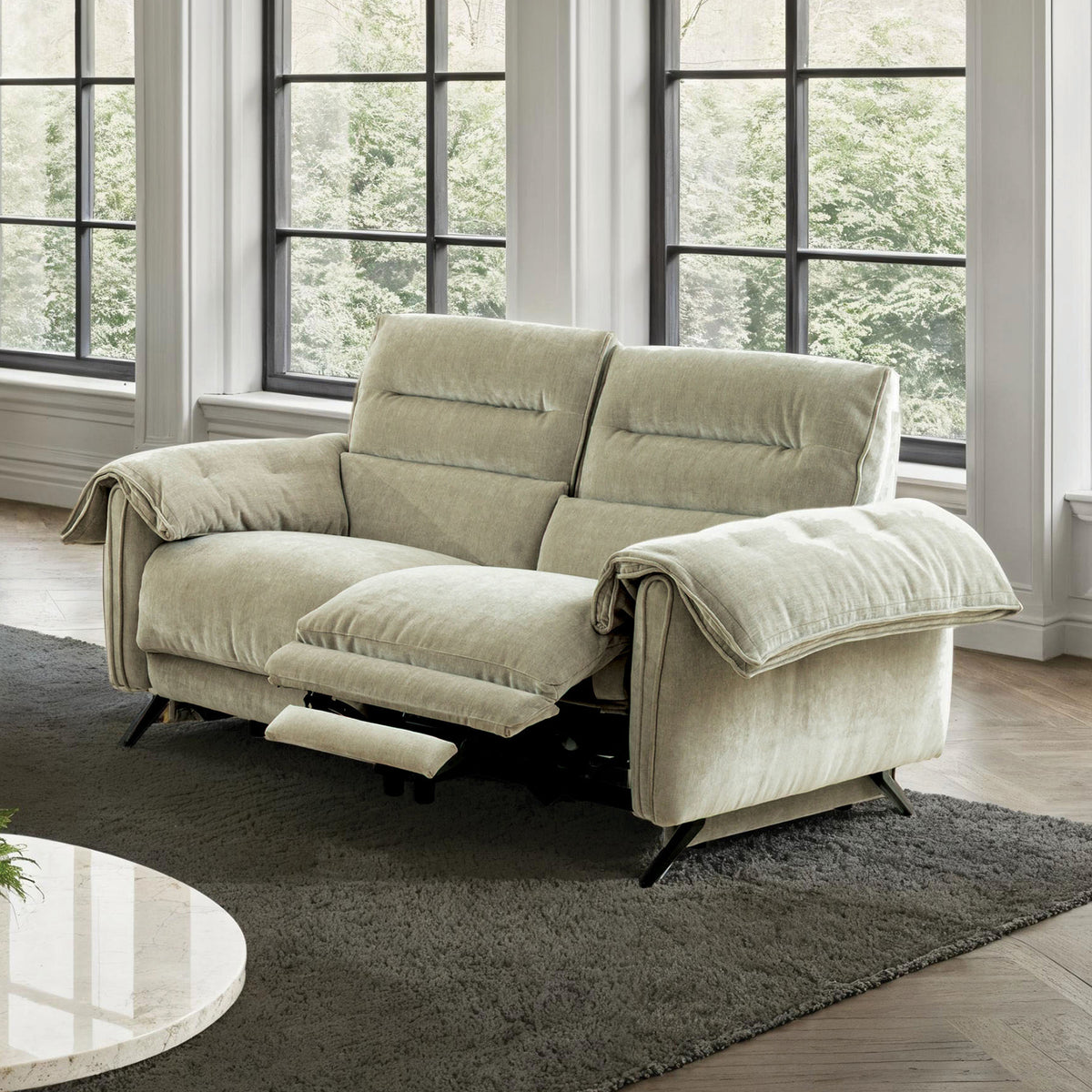 Morley Contemporary Power Reclining Sofa, Loveseat & Recliner with USB Ports - Power Loveseat