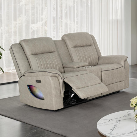 Arturus Transitional Power Reclining Sofa, Loveseat & Recliner - Power Loveseat