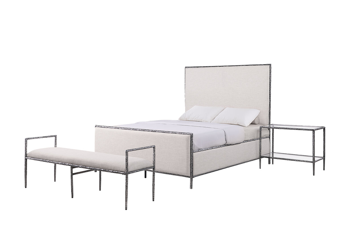 Valda Forged Steel Upholstered Bed & Bench – view 10