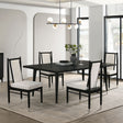 Margate 84" Dining Table & Chenille Chairs with Arrow Legs - Table Only