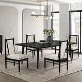 Margate 84" Dining Table & Chenille Chairs with Arrow Legs - Table Only