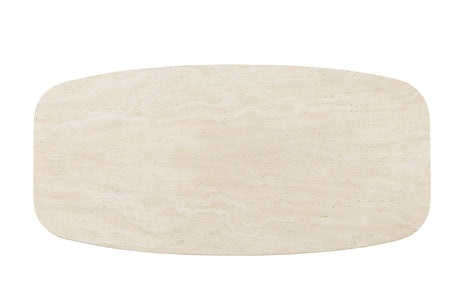 Florian Organic-Shape Travertine Coffee & End Table – view 6