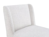 Fede Contemporary Wingback Upholstered Dining Chair with Casters – view 19