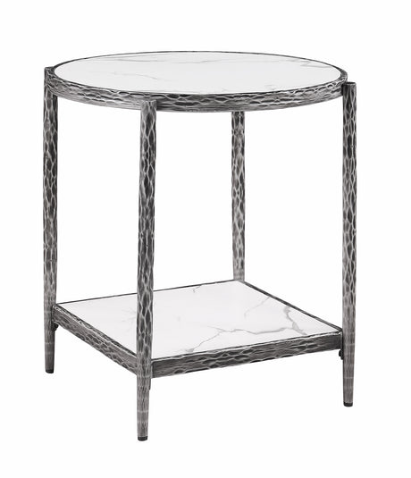 Kerna Contemporary Sintered Stone Coffee & End Tables - End Table