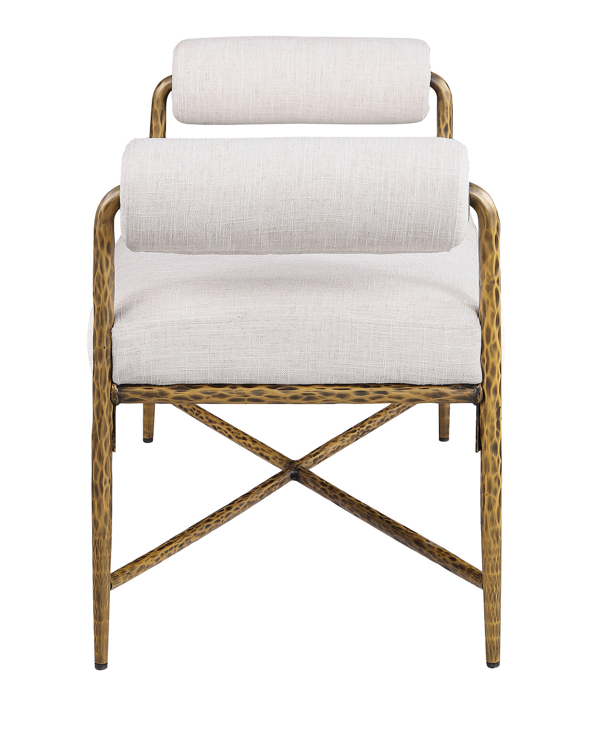 Vilna Contemporary Forged Steel Upholstered Bed & Bench – view 13