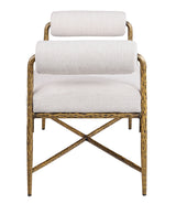 Vilna Contemporary Forged Steel Upholstered Bed & Bench – view 13