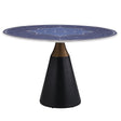 Hobro Round Stone-Top Game & Dining Table Set - Game Table Only