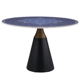 Hobro Round Stone-Top Game & Dining Table Set - Game Table Only