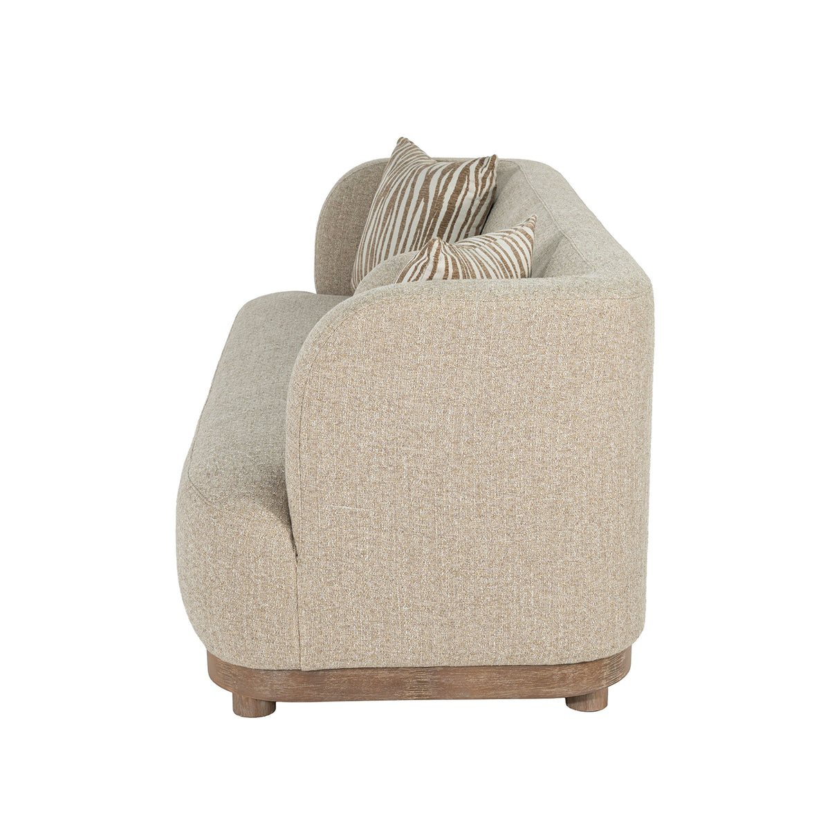 Sarabi Contemporary Sofa, Loveseat & Chair with Plinth Wood Base – view 6