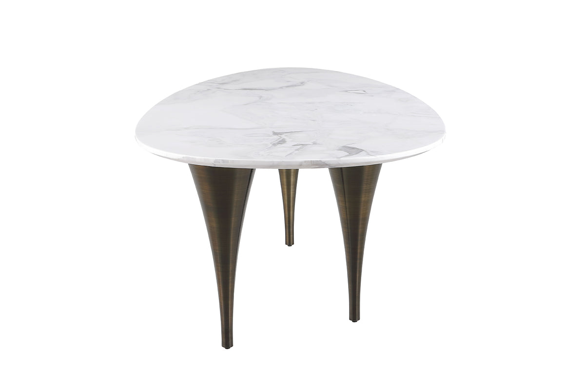 Ciaran Contemporary Oval Sintered Stone Dining Table & Set – Bronze, view 4