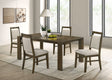 Coppet Transitional Inlay Dining Table & Upholstered Chairs - Table Only (71")