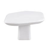 Amico Ceramic Pedestal Coffee & End Tables – White, view 9