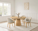 Tottenham Contemporary Dining Collection - Round Cone Pedestal, 84" Rectangular or 88" Oval Table & Upholstered Chairs in Black or Oak