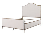 Vilna Contemporary Forged Steel Upholstered Bed & Bench – view 6