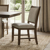 Casoria Rustic Extendable Trestle Dining Collection - 2 Side Chairs