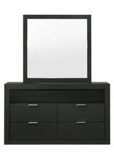 Altimari Channeled Headboard Bed & Bedroom Set - Contemporary in Black or Walnut
