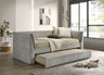 Upney Fully Upholstered Twin Daybed with Trundle - Slate Gray