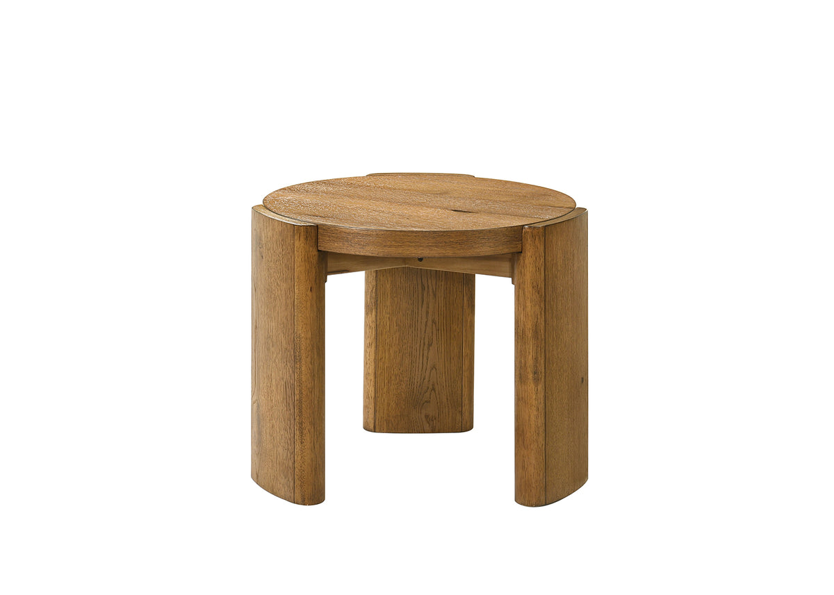 Poltimore Round End Table - Walnut