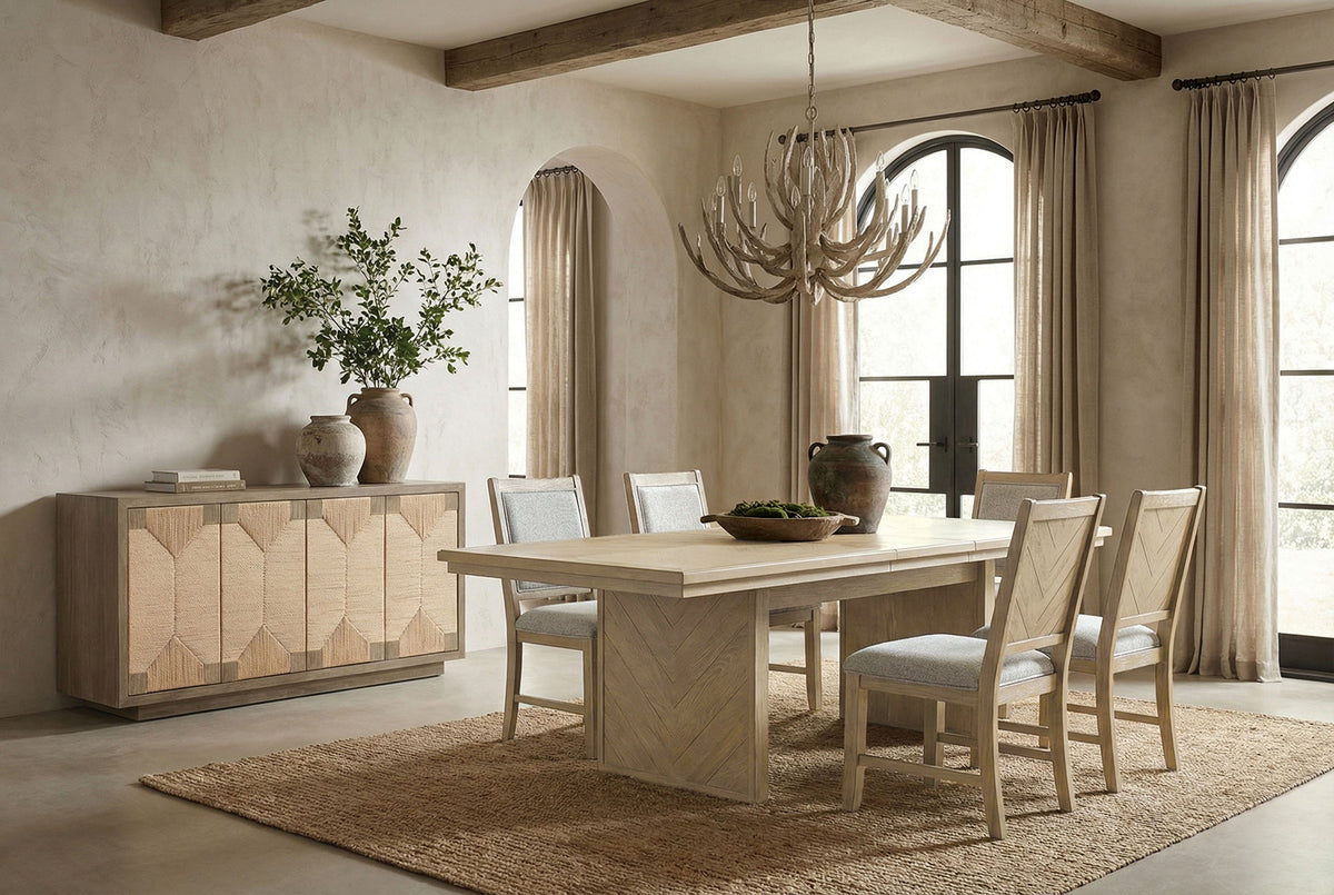 Casoria Rustic Extendable Trestle Dining Collection - Extendable Table Only (72"-90")