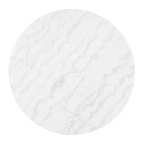 Virden Genuine Marble Cocktail & End Tables - Reeded Plinth Base with Gold Accents